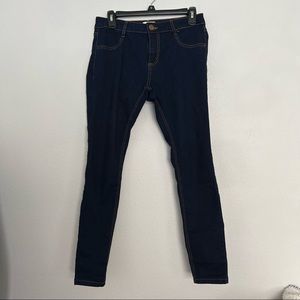 91 COTTON ON womens denim blue dark wash skinny jegging size 8